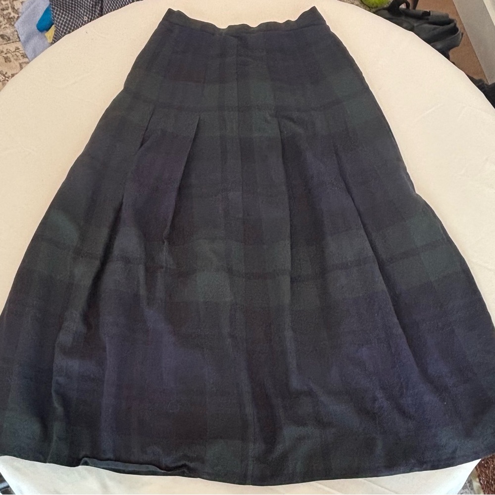 Vintage J.Crew Collarless Button Up Shirt with Matching Skirt - Picture 3 of 4